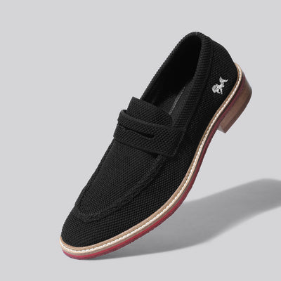 Block Heel Loafers : Black