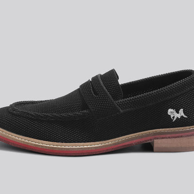 Block Heel Loafers : Black