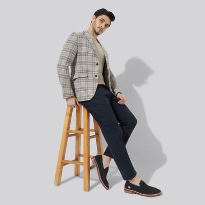 Block Heel Loafers : Black