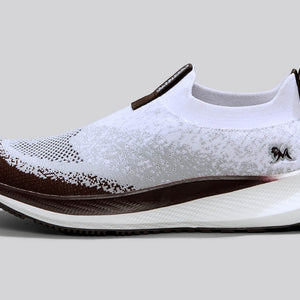 Blend Knit Slip Ons : Ivory-Brown