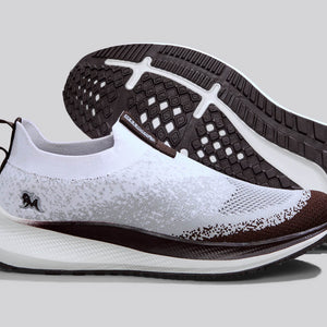 Blend Knit Slip Ons : Ivory-Brown