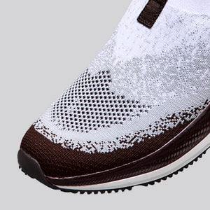 Blend Knit Slip Ons : Ivory-Brown
