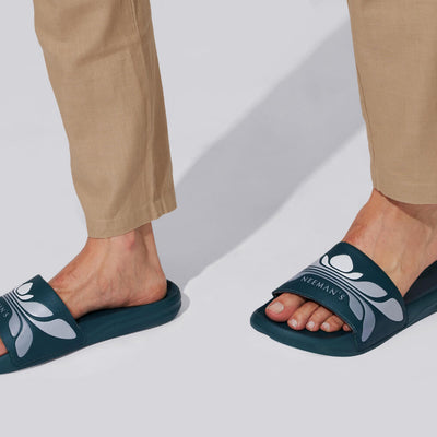 Breather Slides (Men Exclusive) : Teal-Grey