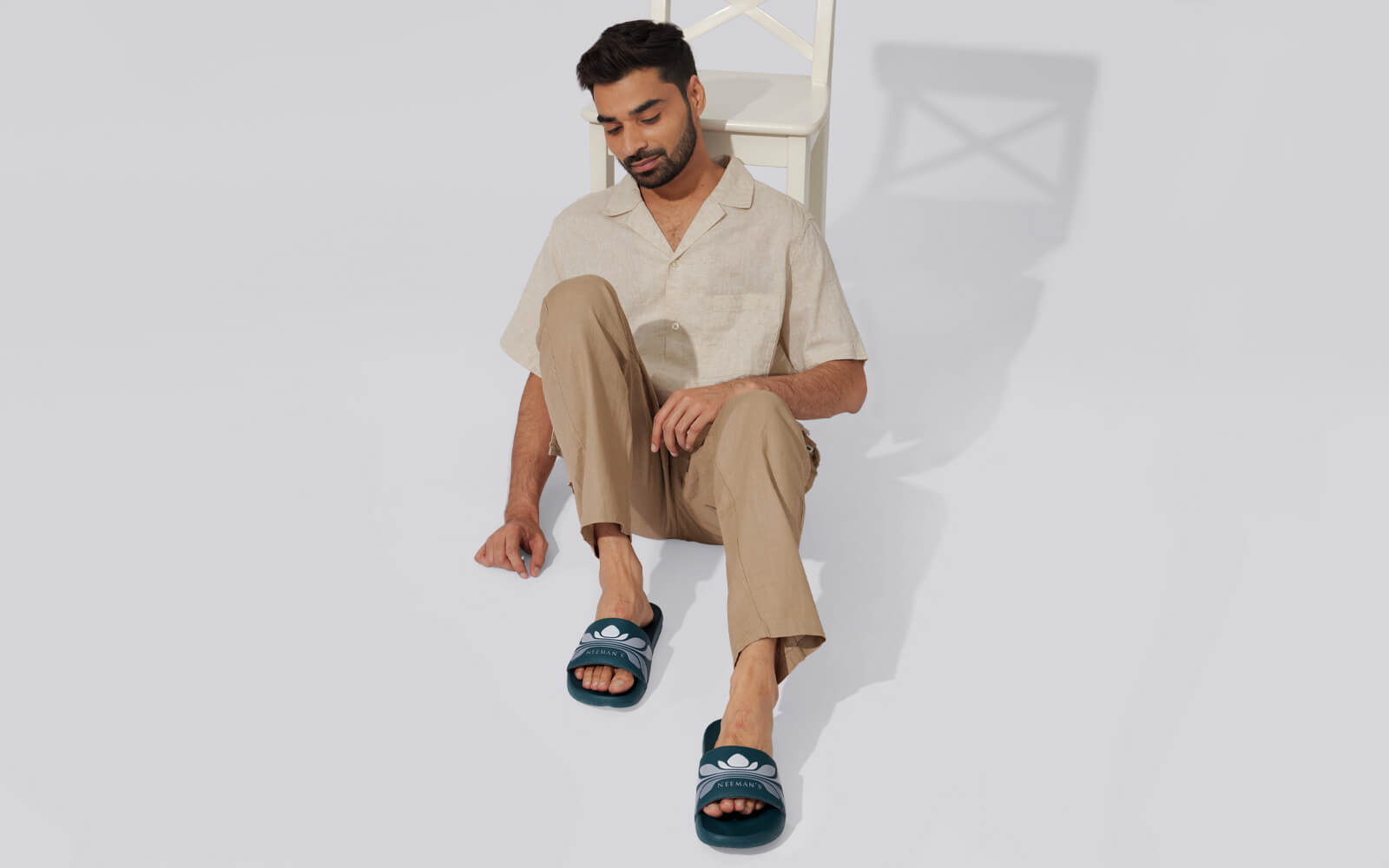 Breather Slides (Men Exclusive) : Teal-Grey
