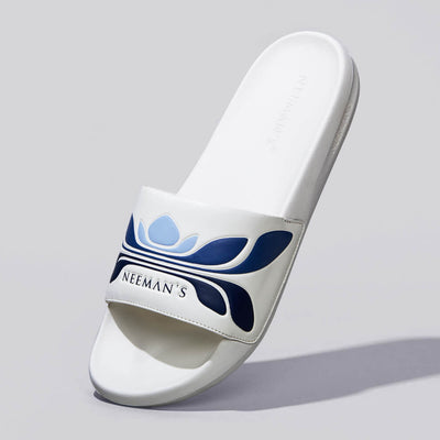 Breather Slides (Men Exclusive) : White-Blue
