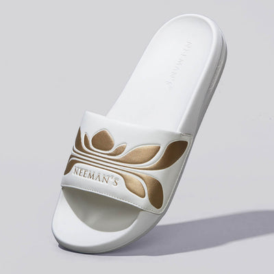 Breather Slides (Women Exclusive) : White-Gold