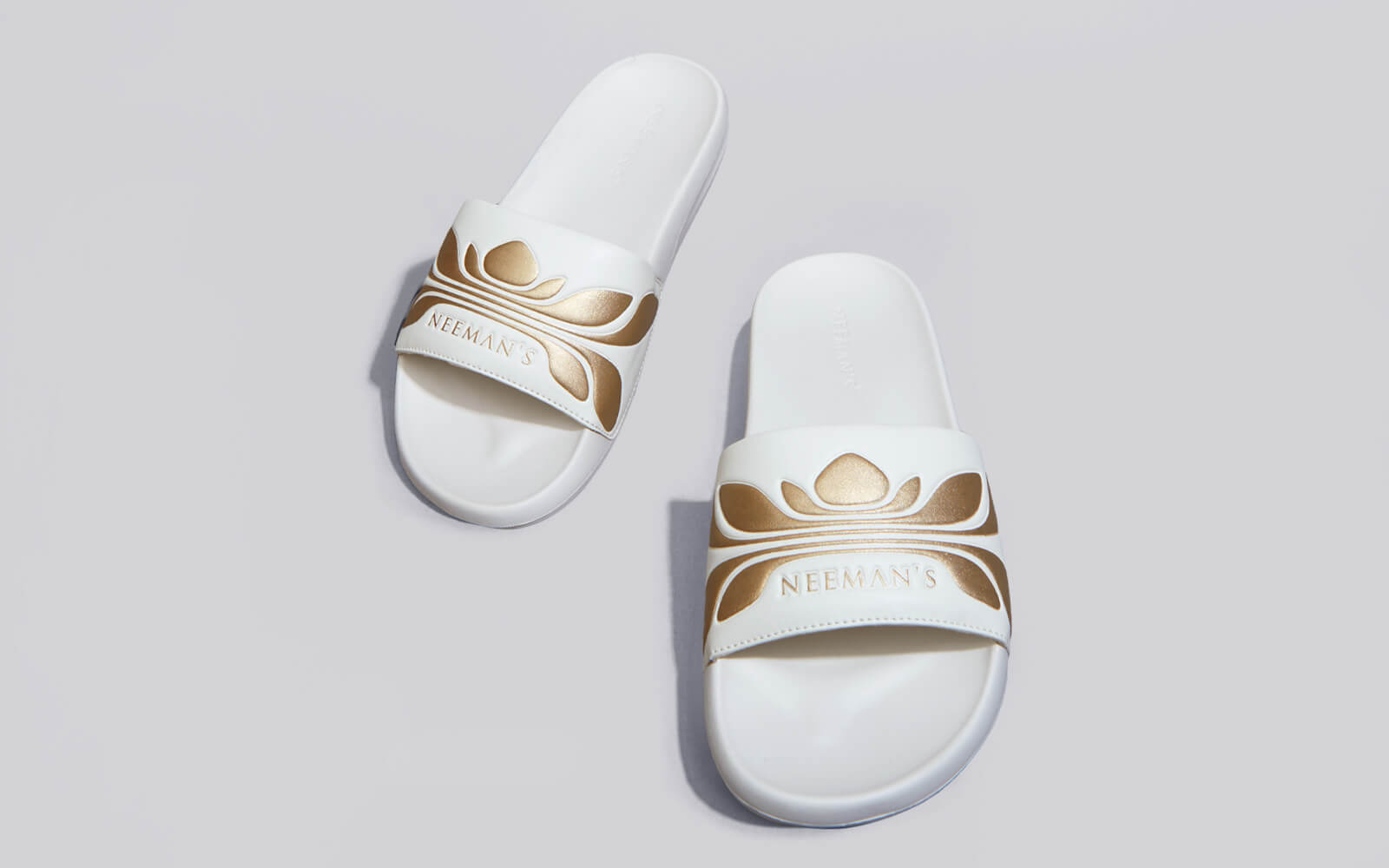 Breather Slides (Women Exclusive) : White-Gold