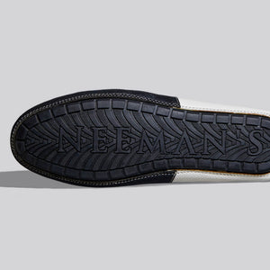 Color Block Loafers : White-Black