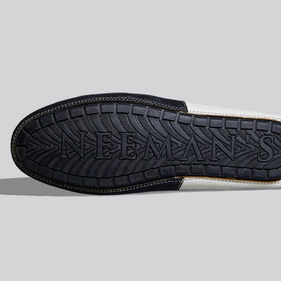 Color Block Loafers : White-Black