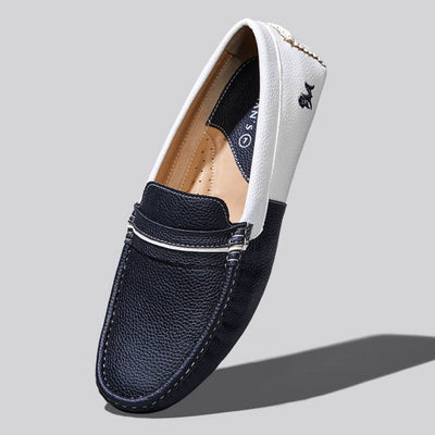 Color Block Loafers : White-Black