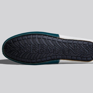 Color Block Loafers : White-Green