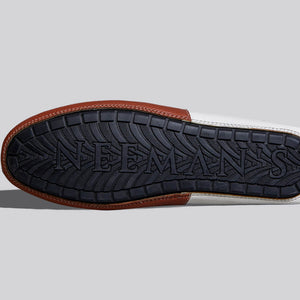 Color Block Loafers : White-Tan