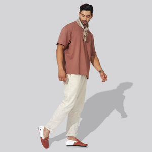 Color Block Loafers : White-Tan