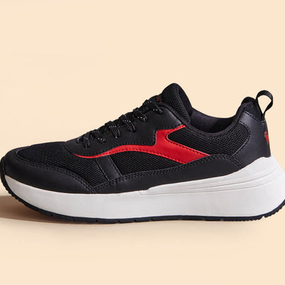 Cosmo Comfort Sneakers : Black-Red