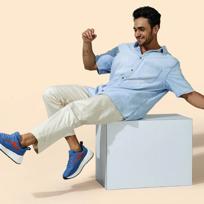 Cosmo Comfort Sneakers : Blue-Orange