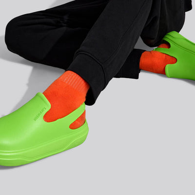 Cushers Clogs For Men : Neon Green