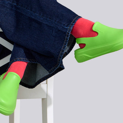 Cushers Clogs For Women : Neon Green