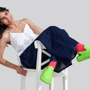 Cushers Clogs For Women : Neon Green