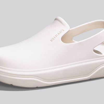 Cushers Clogs For Women : Ivory White