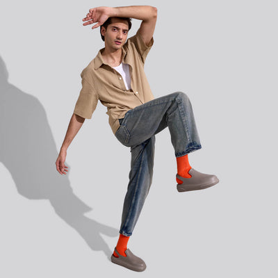 Cushers Clogs For Men : Goat Grey