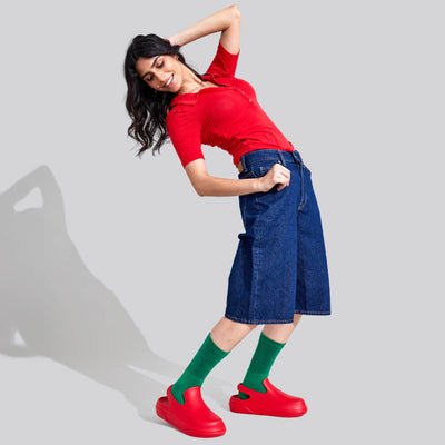 Cushers Clogs For Women : Red