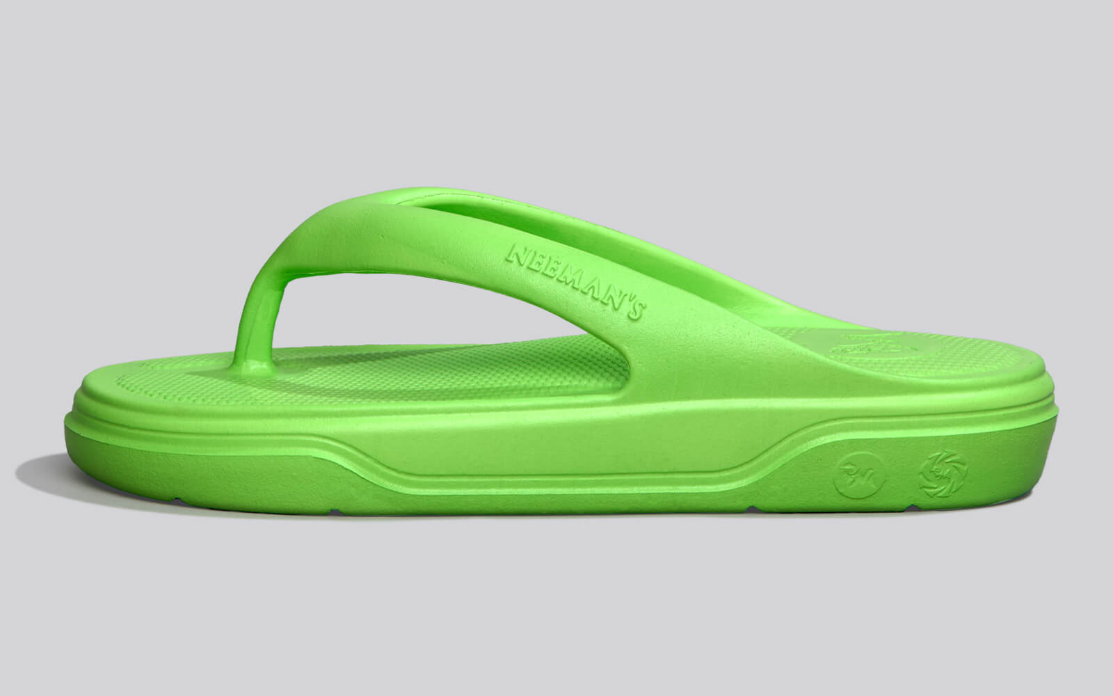 Cushers Flips For Men : Neon Green