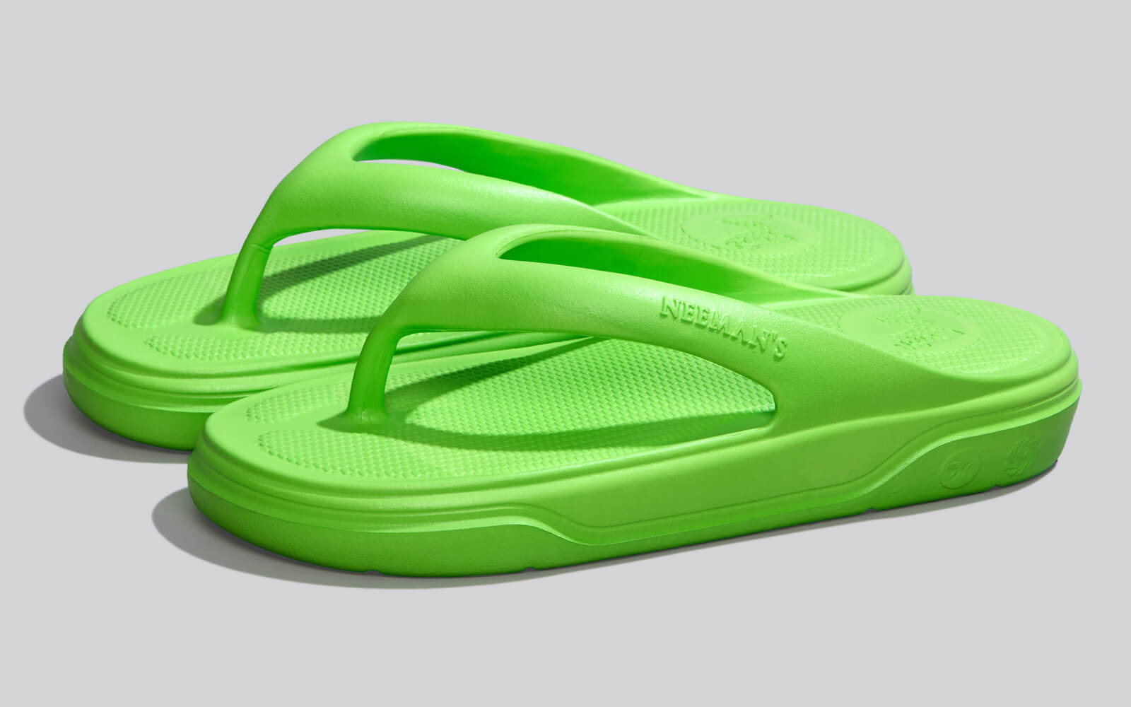 Cushers Flips For Men : Neon Green