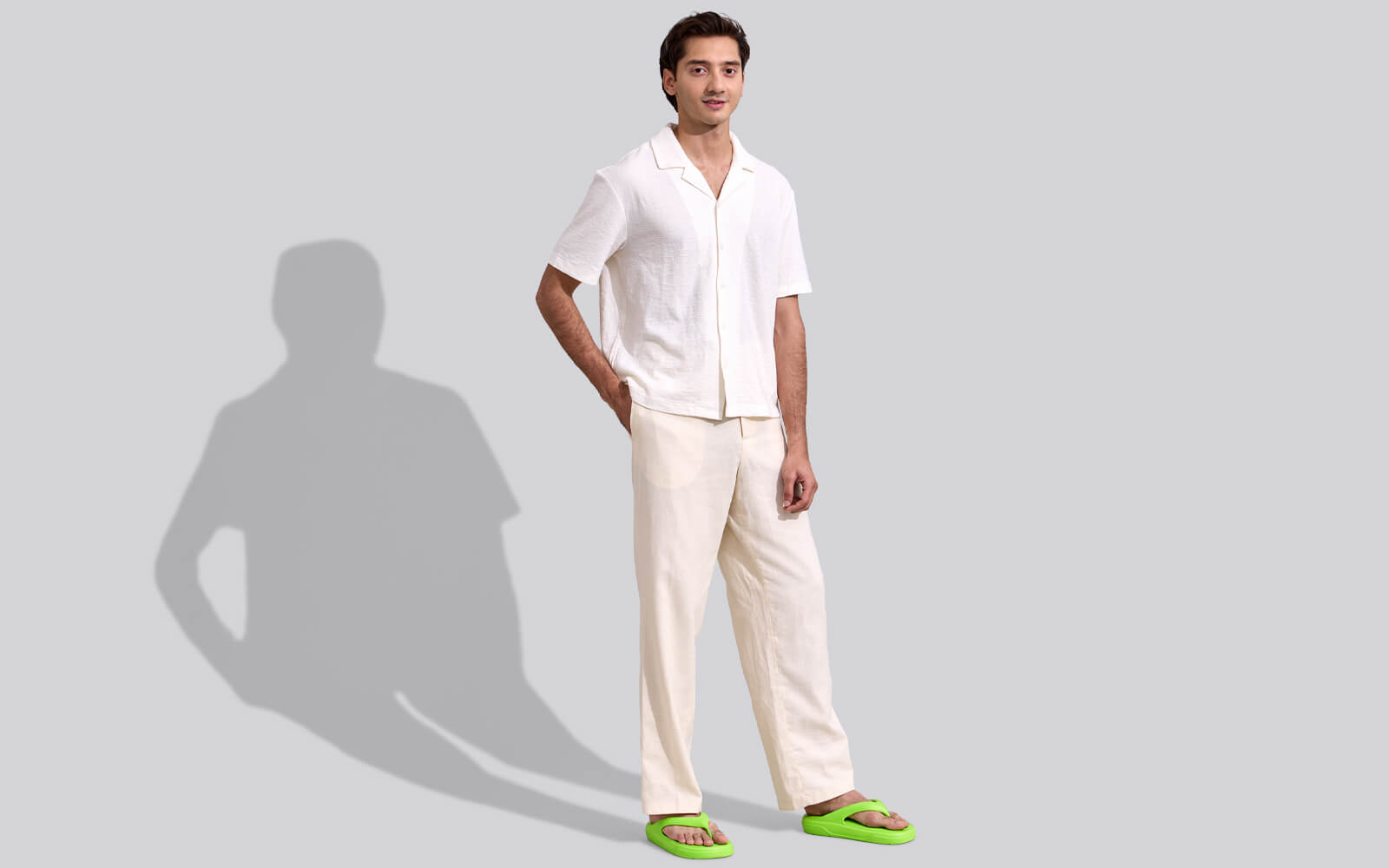 Cushers Flips For Men : Neon Green