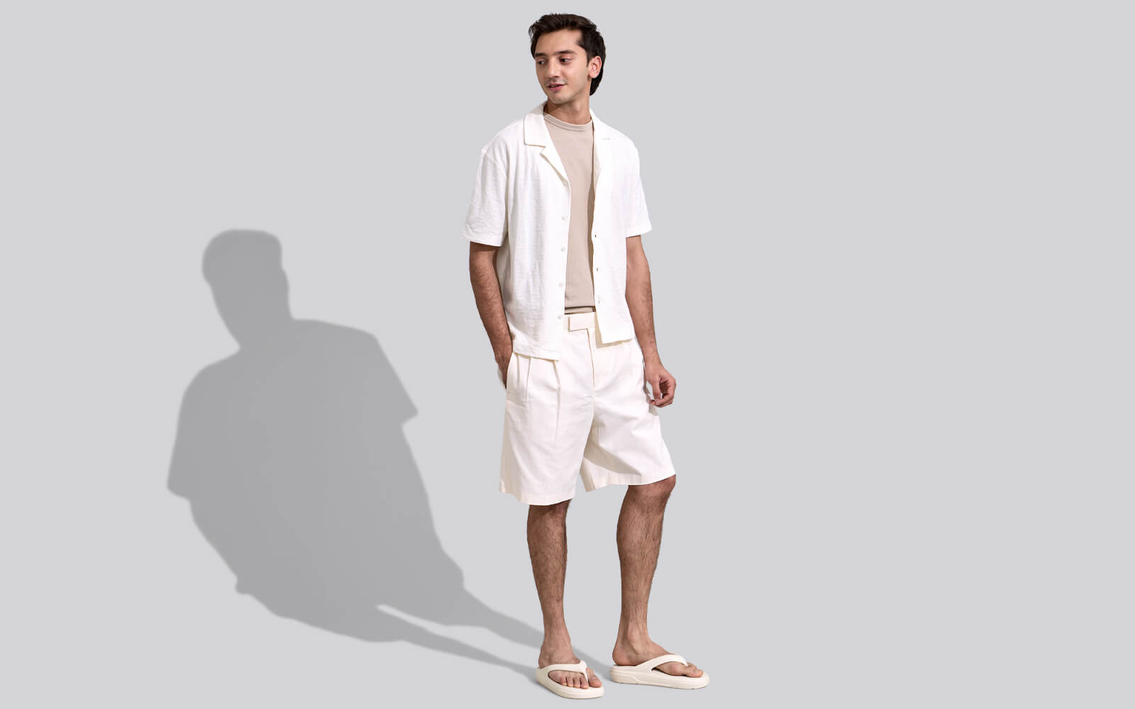 Cushers Flips For Men : Ivory White