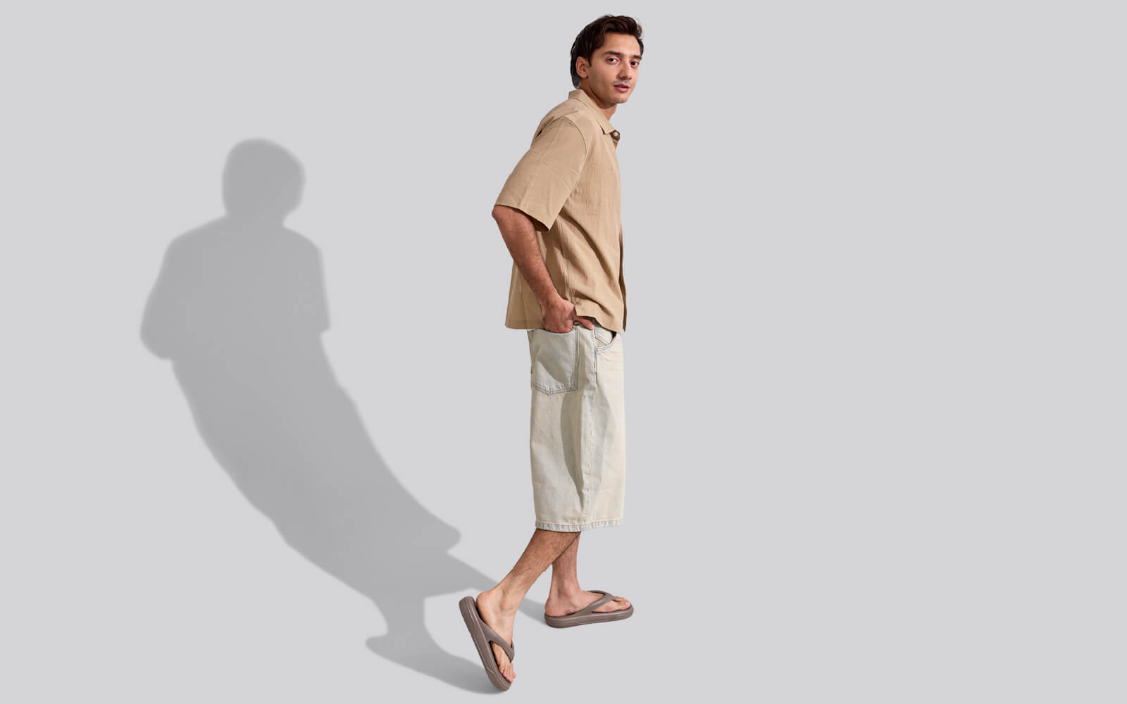 Cushers Flips For Men : Goat Grey