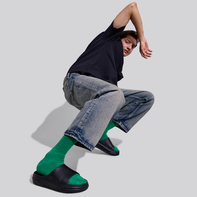 Cushers Slides For Men : Black