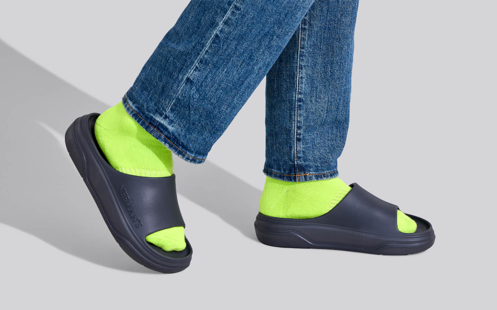 Cushers Slides For Men : Dark Grey