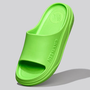 Cushers Slides For Men : Neon Green