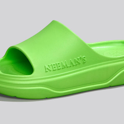 Cushers Slides For Men : Neon Green