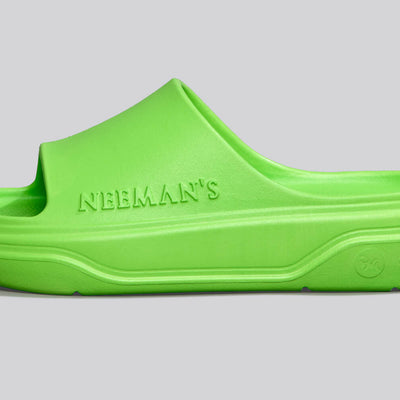 Cushers Slides For Men : Neon Green
