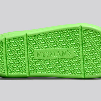 Cushers Slides For Men : Neon Green