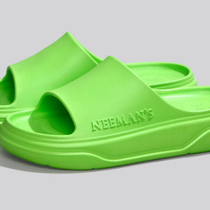 Cushers Slides For Men : Neon Green