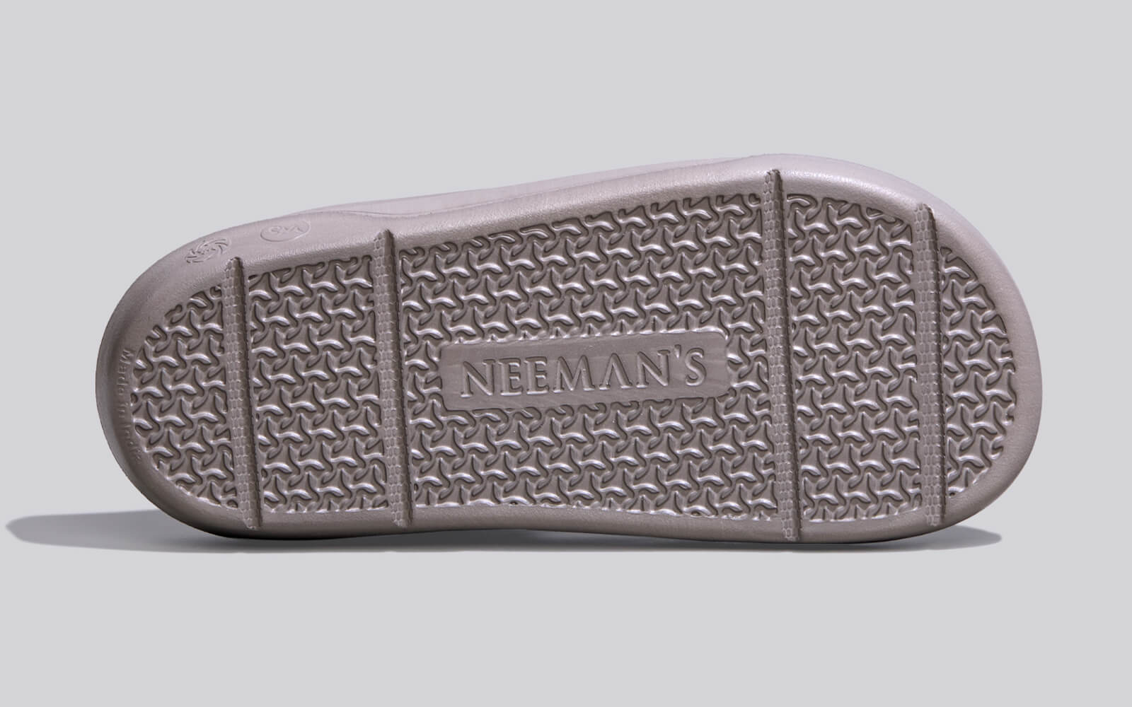 Cushers Slides For Men : Goat Grey