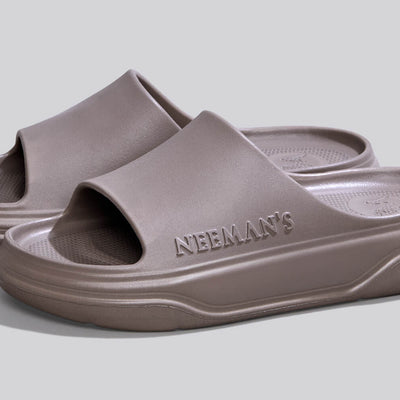 Cushers Slides For Men : Goat Grey