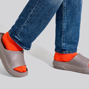 Cushers Slides For Men : Goat Grey