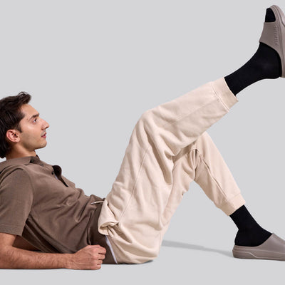 Cushers Slides For Men : Goat Grey