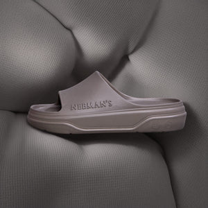 Cushers Slides For Men : Goat Grey
