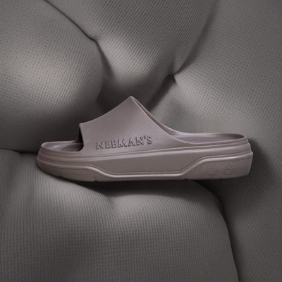 Cushers Slides For Men : Goat Grey