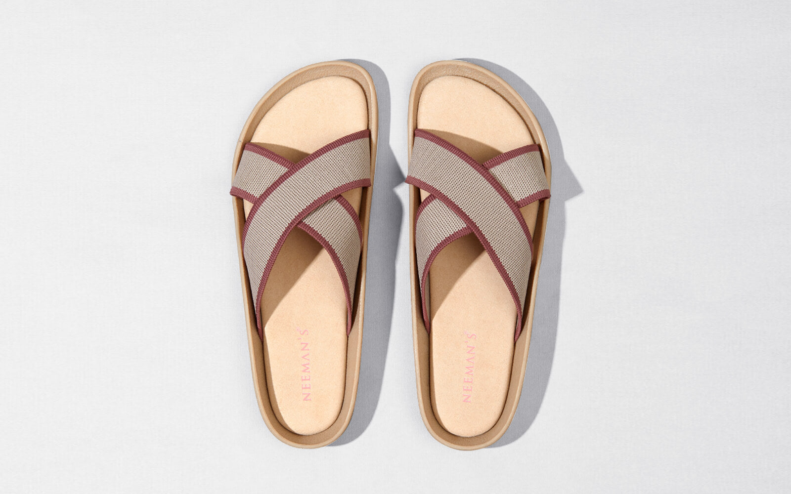 Cross Knit Sandals : Beige