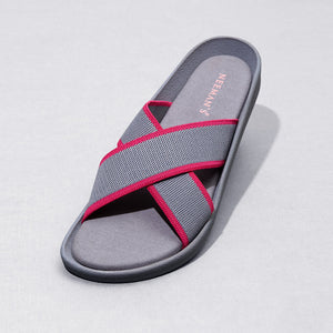 Cross Knit Sandals : Grey