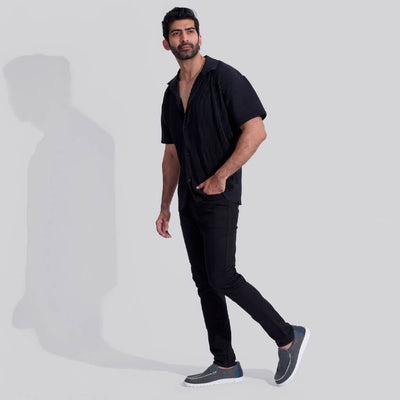The Wanderers Slip Ons : Black