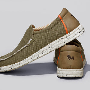 The Wanderers Slip Ons : Olive