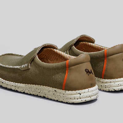 The Wanderers Slip Ons : Olive