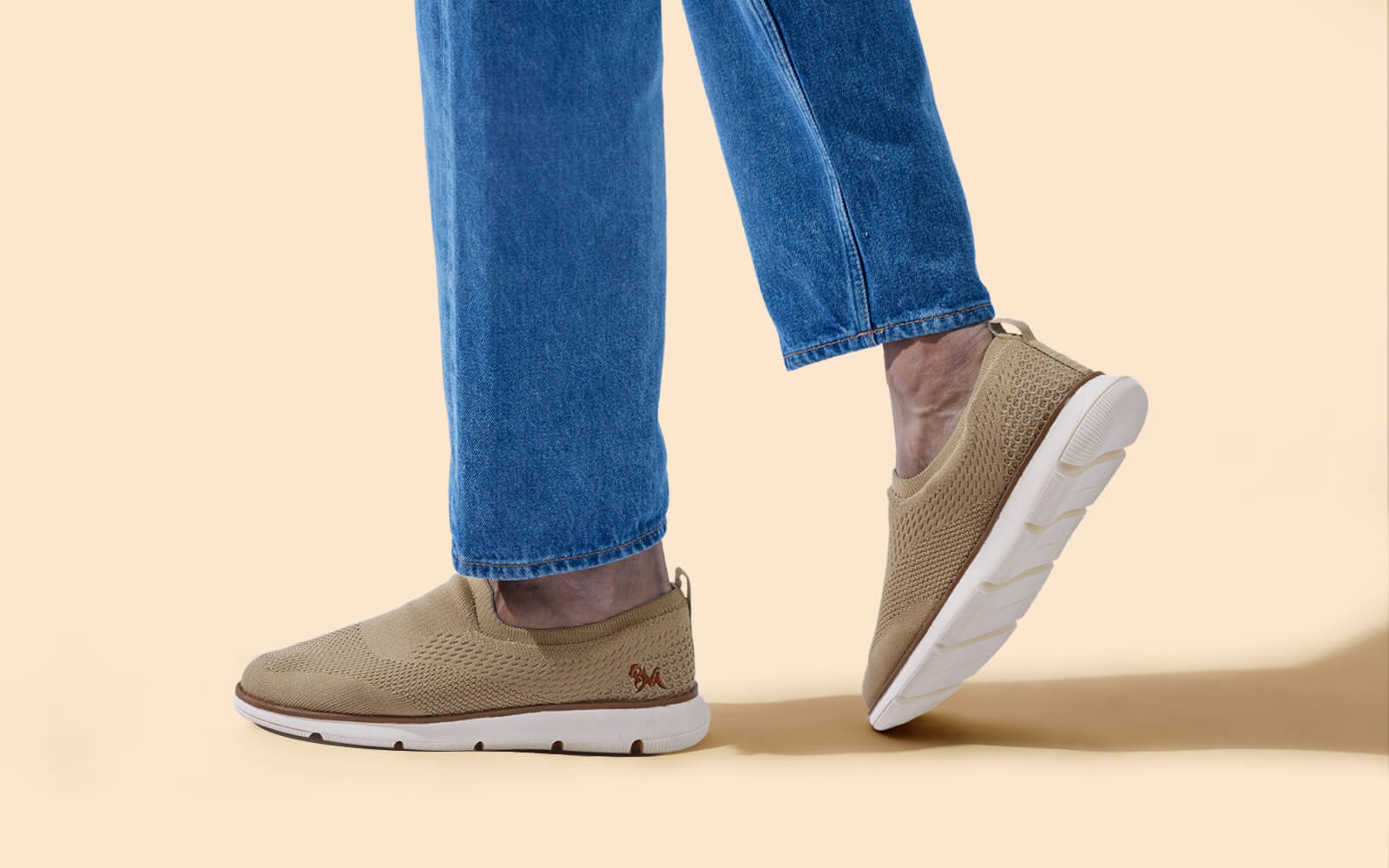 Dress Slip Ons : Beige