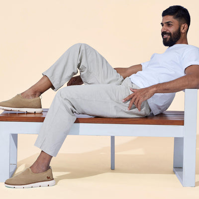 Dress Slip Ons : Beige